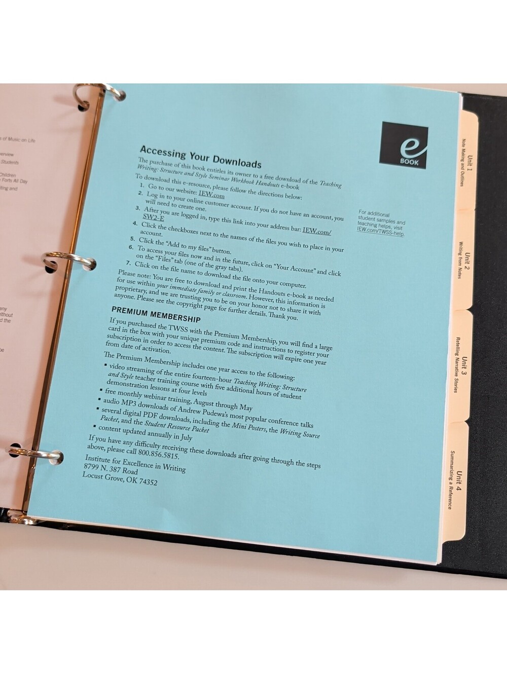 Teaching Writing Structure & Style, Student Resource Notebook, Classical - Picture 5 of 8